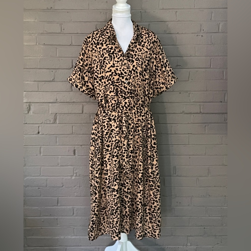 Ava & Viv  Animal Print Dress  2X